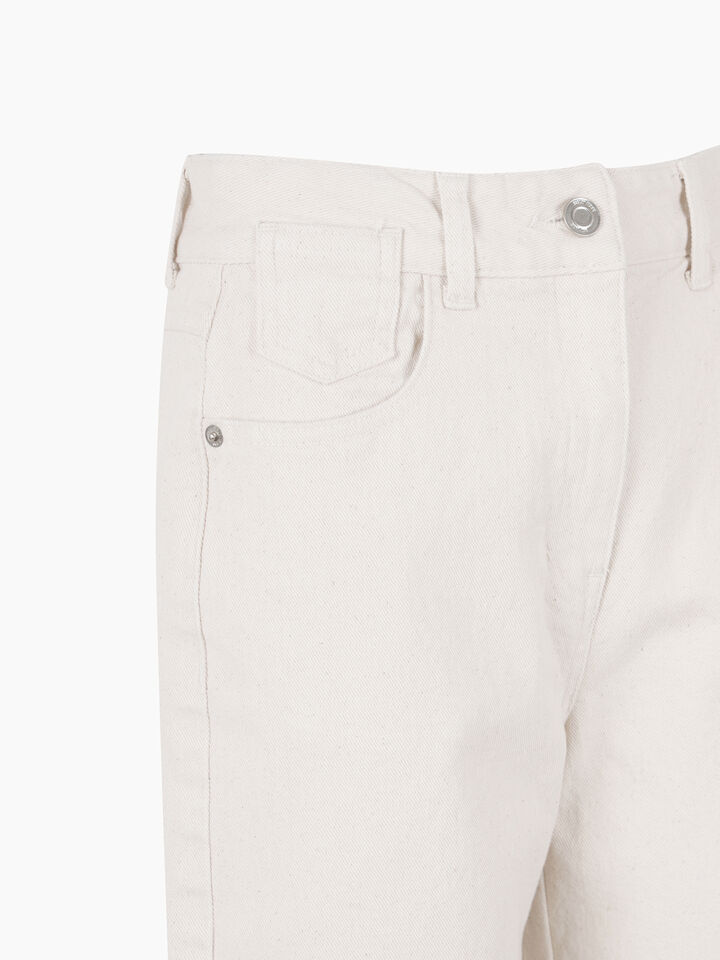 Cream-colored straight jeans - sisley k jeans regular - Creamy White | Sisley K image number 3